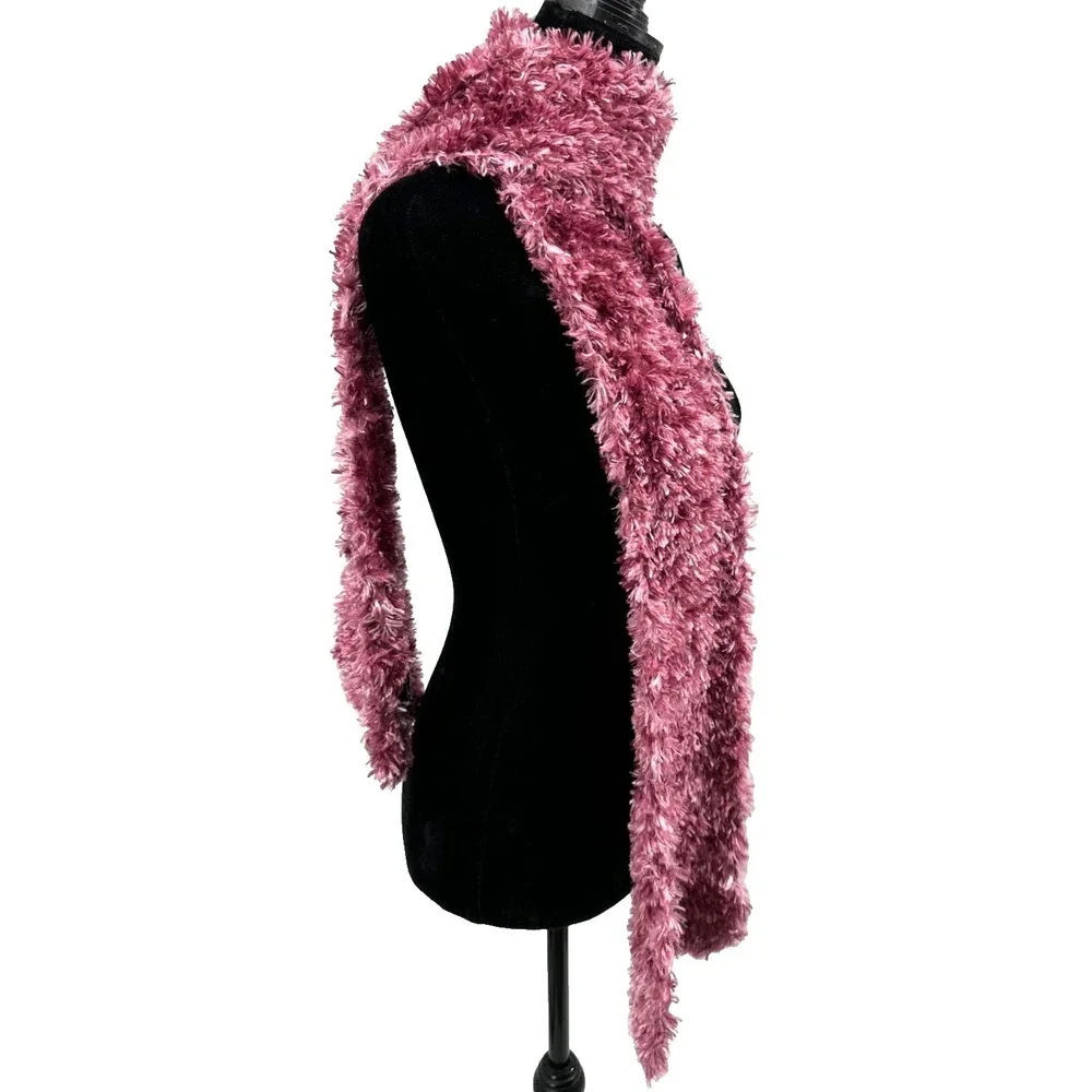 Cejon Women's Rectangular Textured Fuzzy Winter‎ Fashion Scarf One Size Purple